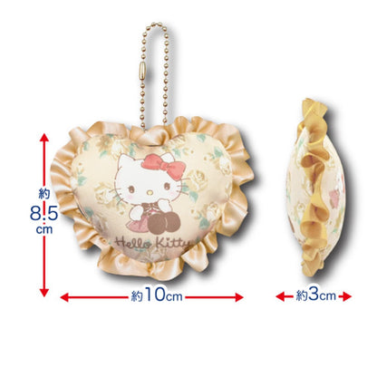 San-X Kuromi Heart Mascot Frill Plush - 8.5cm x 10cm x 3cm- Japan Figure Store - #1 Bring To You The Best Japanese Goods