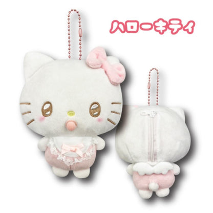San-X Hello Kitty Angel Baby Mascot Pouch Accessory Case H13 W10Cm- Japan Figure Store - #1 Bring To You The Best Japanese Goods