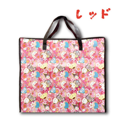 San-X Hatayama Shoji Shopping Bag Large Red with Sanrio Characters 48x57x29Cm- Japan Figure Store - #1 Bring To You The Best Japanese Goods