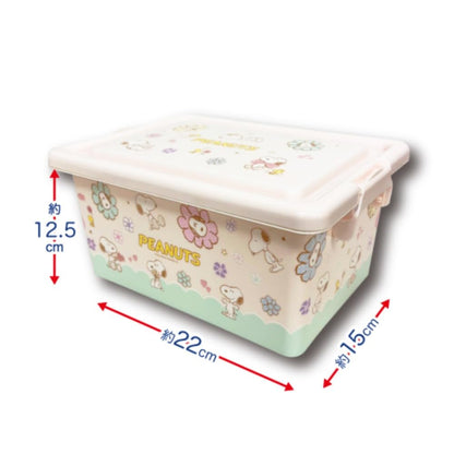San-X Hatayama Shoji Storage Box Snoopy Blue 12.5x22x15cm- Japan Figure Store - #1 Bring To You The Best Japanese Goods