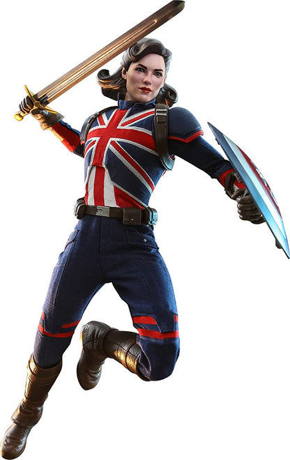 Hot Toys 1/6 Scale Captain Carter Figure 29cm Blue Plastic TV Masterpiece