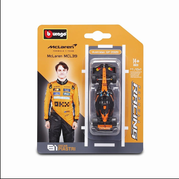 Modèle réduit Kyosho Burago 1/64 de la McLaren F1 Team MCL39 2025 n°81 O. Piastri