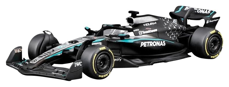 Modèle réduit 1/64 de la Mercedes F1 2025 de Kyosho Burago, n° 63 G Russell