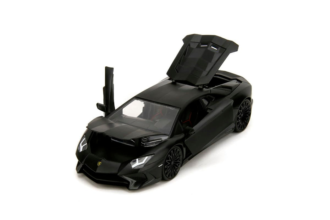Kyosho 1/24 Scale Lamborghini Aventador SV Black Model - Fast & Furious Series