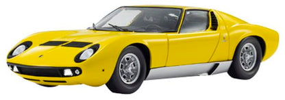 Modèle réduit Kyosho Lamborghini Miura P400 jaune à l'échelle 1/18, référence Ks08314Y