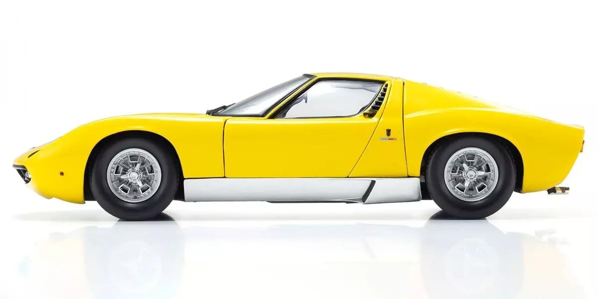 Modèle réduit Kyosho Lamborghini Miura P400 jaune à l'échelle 1/18, référence Ks08314Y