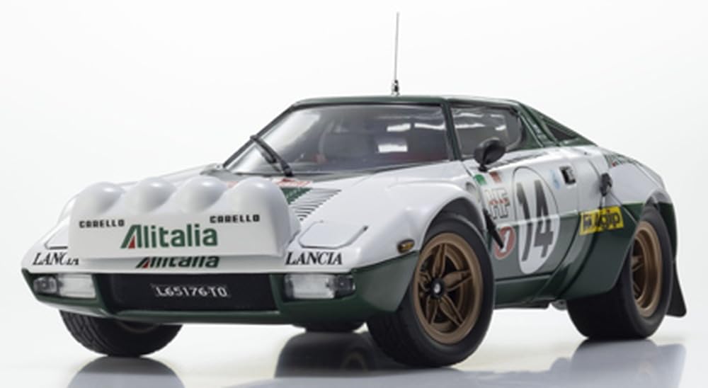 Kyosho Lancia Stratos HF Monte Carlo 1975, vainqueur - Modèle à l'échelle 1/18 KS08130E