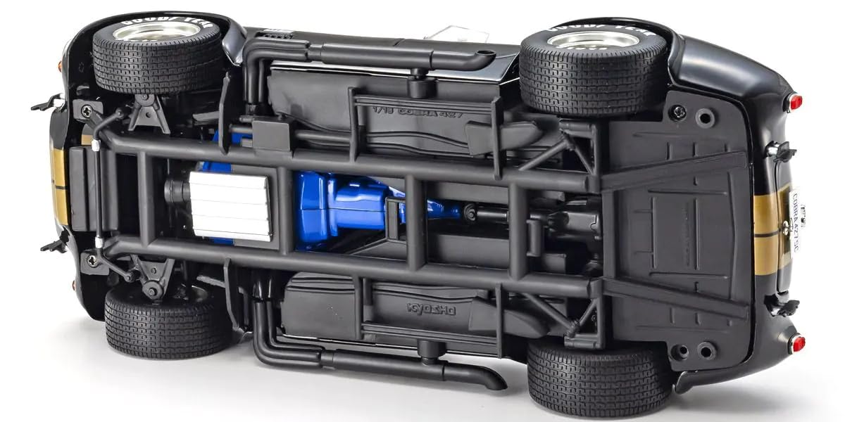 Modèle réduit Kyosho 1/18 Shelby Cobra 427SC, noir avec bandes dorées, KS08048BKG