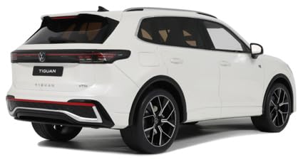 Volkswagen Tiguan E TSI R-Line 2024 blanc, voiture miniature en métal moulé sous pression 1/18 de Kyosho Otto