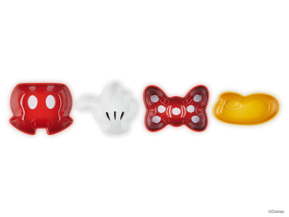 Le Creuset Disney Mickey Minnie Mini Dish Set 4pc Oven Safe Japan Import- Japan Figure Store - #1 Bring To You The Best Japanese Goods