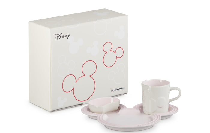 Le Creuset Disney Mickey Mouse Pink Tableware Set Microwave Dishwasher Safe- Japan Figure Store - #1 Bring To You The Best Japanese Goods