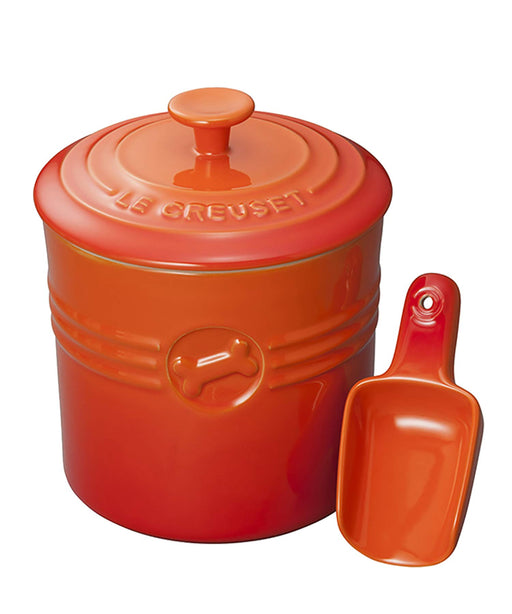 Le Creuset Orange Pet Food Container with Scoop for Dogs and Cats Japan Official- Japan Figure Store - #1 Bring To You The Best Japanese Goods