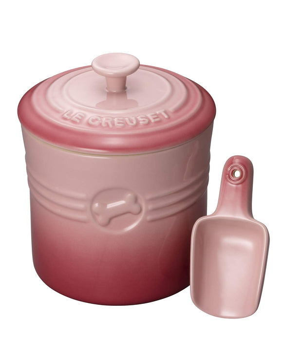 Le Creuset Natural Pink Pet Food Container with Scoop Official Japanese Product- Japan Figure Store - #1 Bring To You The Best Japanese Goods