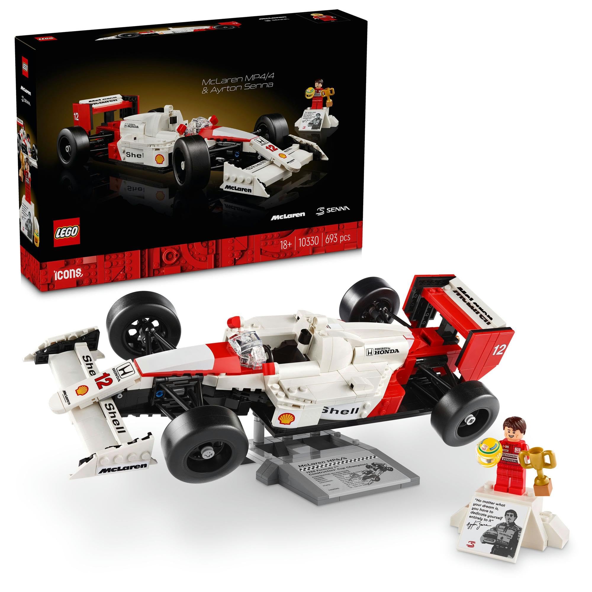 Lego Icon McLaren MP4/4 Ayrton Senna F1 Model Car Toy 10330 for Adults- Japan Figure Store - #1 Bring To You The Best Japanese Goods