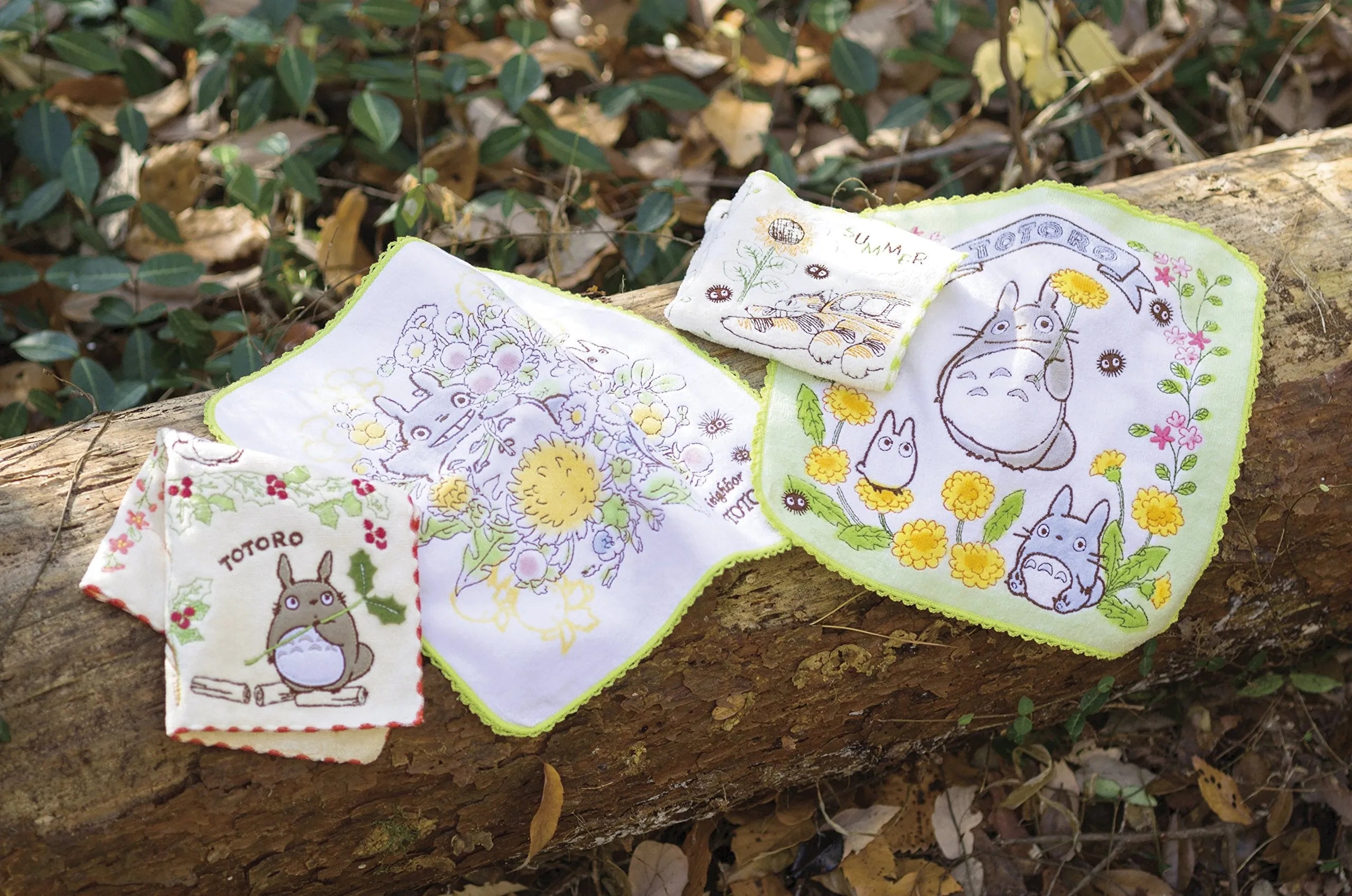 MARUSHIN Studio Ghibli Embroidery Hand Towel My Neighbor Totoro 'Autumn Colors'- Japan Figure Store - #1 Bring To You The Best Japanese Goods