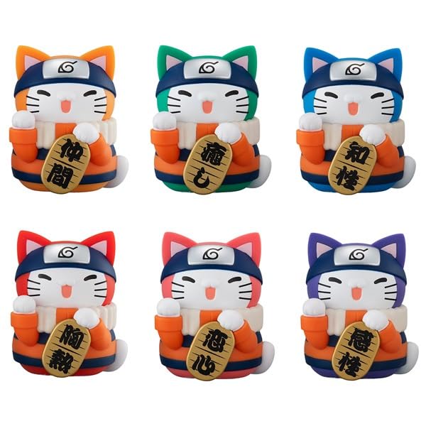Megahouse Mega Cat Project Naruto Colorful Lucky Cat 70mm PVC Figure Box- Japan Figure Store - #1 Bring To You The Best Japanese Goods