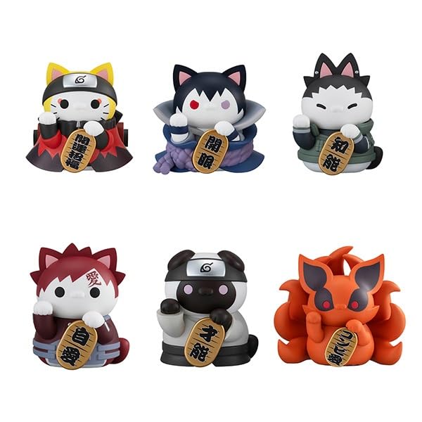 Megahouse Mega Cat Naruto Shippuden Maneki Neko Fortune Figure Set 70mm Box