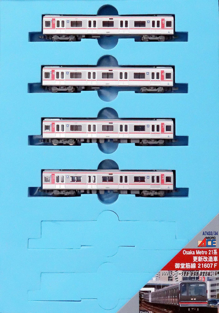 MICROACE A7434 Osaka Metro Series 21 Renewal Modified Car Midosuji Line 21607F 4 Cars Add-On Set N Scale- Japan Figure Store - #1 Bring To You The Best Japanese Goods