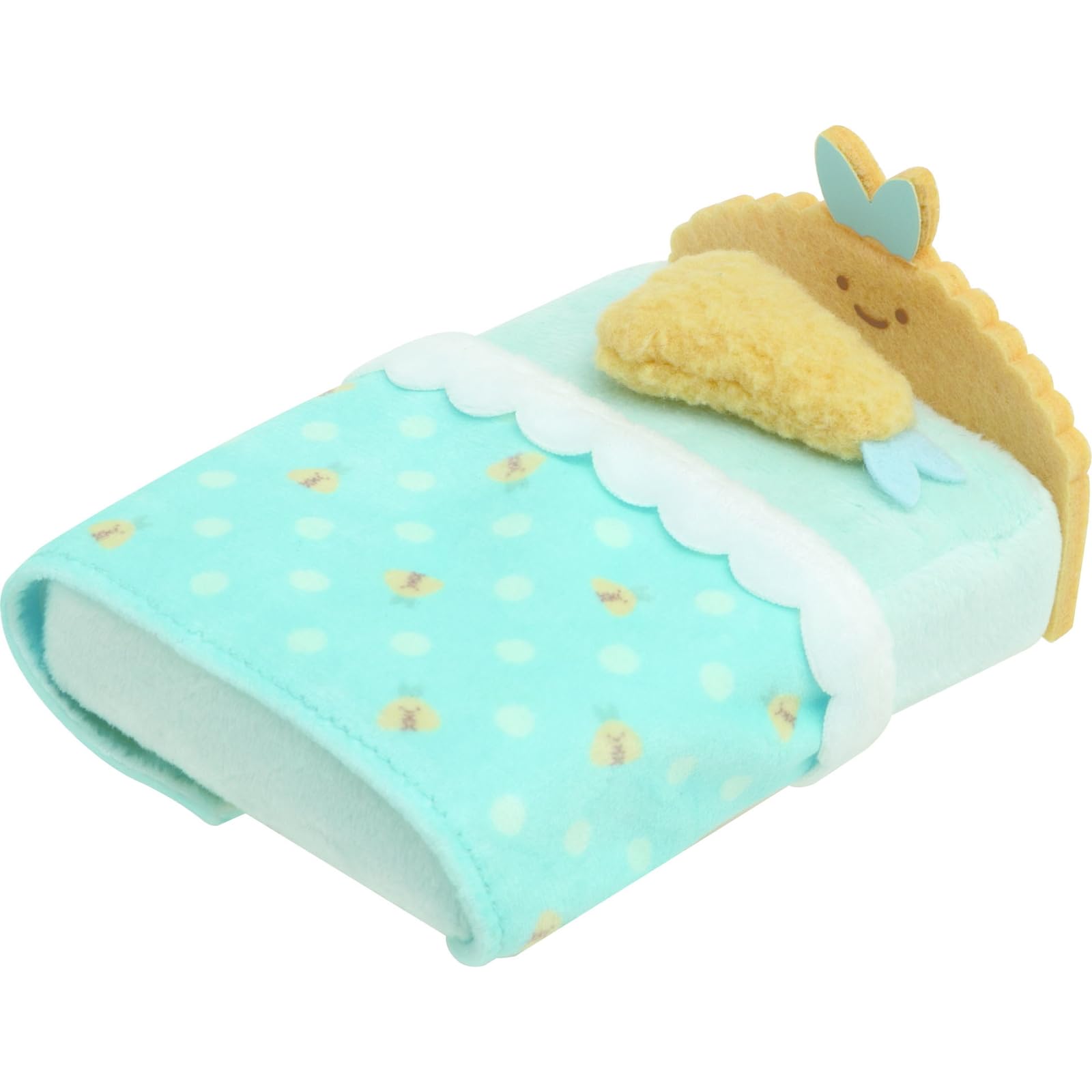 San-X Mo22201 Sumikko Gurashi Plush Toy Hand-Sized Horse Mackerel Fried Tail Bed- Japan Figure Store - #1 Bring To You The Best Japanese Goods