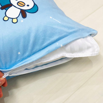 Moripilo San-X Rilakkuma Friends Pillow Cover Blue 43x63cm Soft Cute