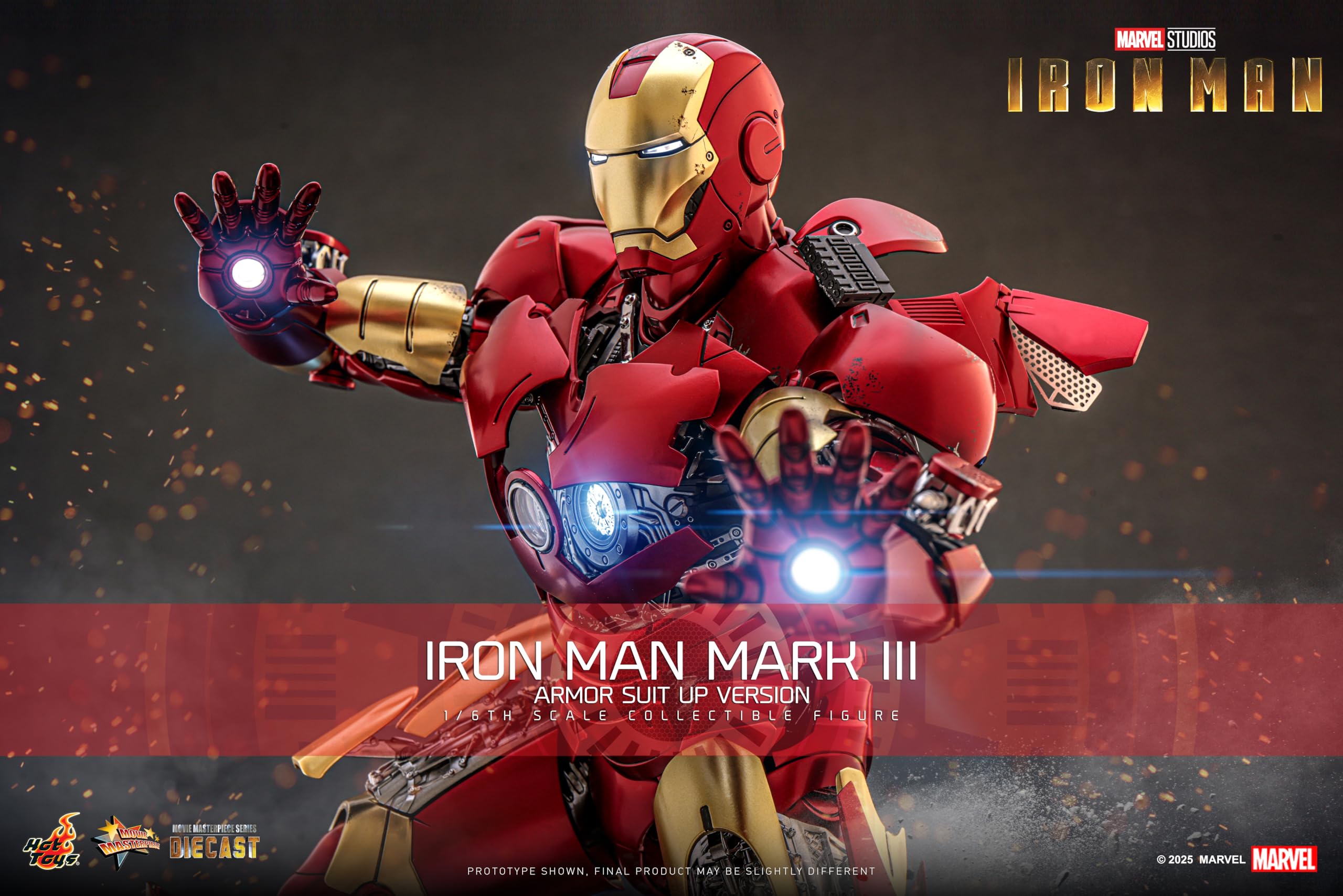 Hot Toys Movie Masterpiece Diecast Iron Man Mark III 1/6 Scale Figure