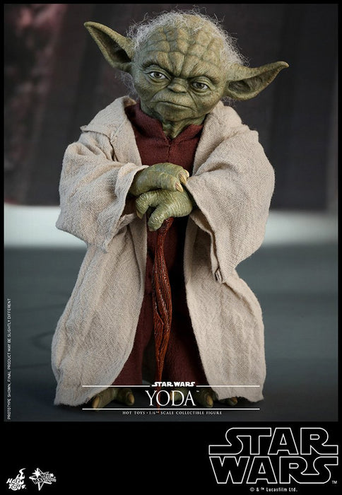 Hot Toys Movie Masterpiece Star Wars Attack of the Clones Yoda 1/6 Figure- Japan Figure Store - #1 Bring To You The Best Japanese Goods