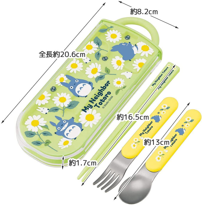 Skater My Neighbor Totoro Durable Utensil Set - Fork Spoon Chopsticks With Carry Case- Japan Figure Store - #1 Bring To You The Best Japanese Goods
