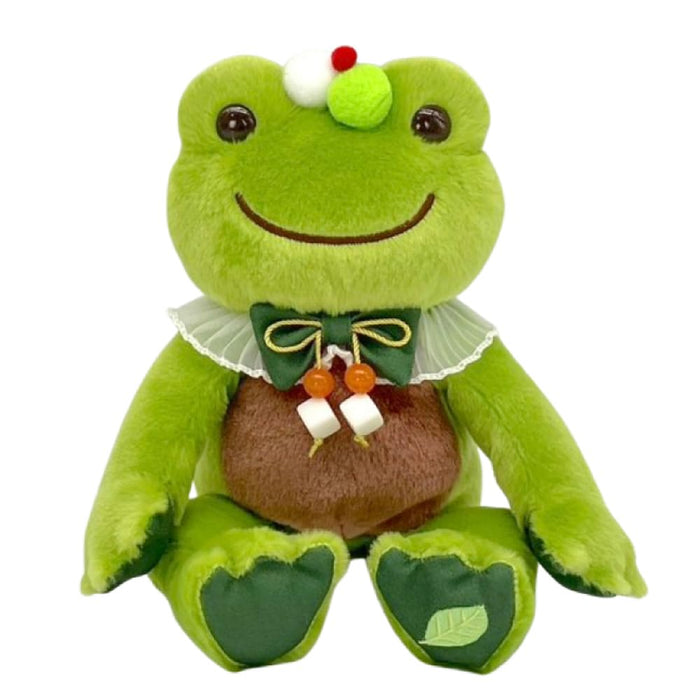 Nakajima Corporation Pickles The Frog Retro Cafe Matcha Bean Doll H18xW16xD15Cm