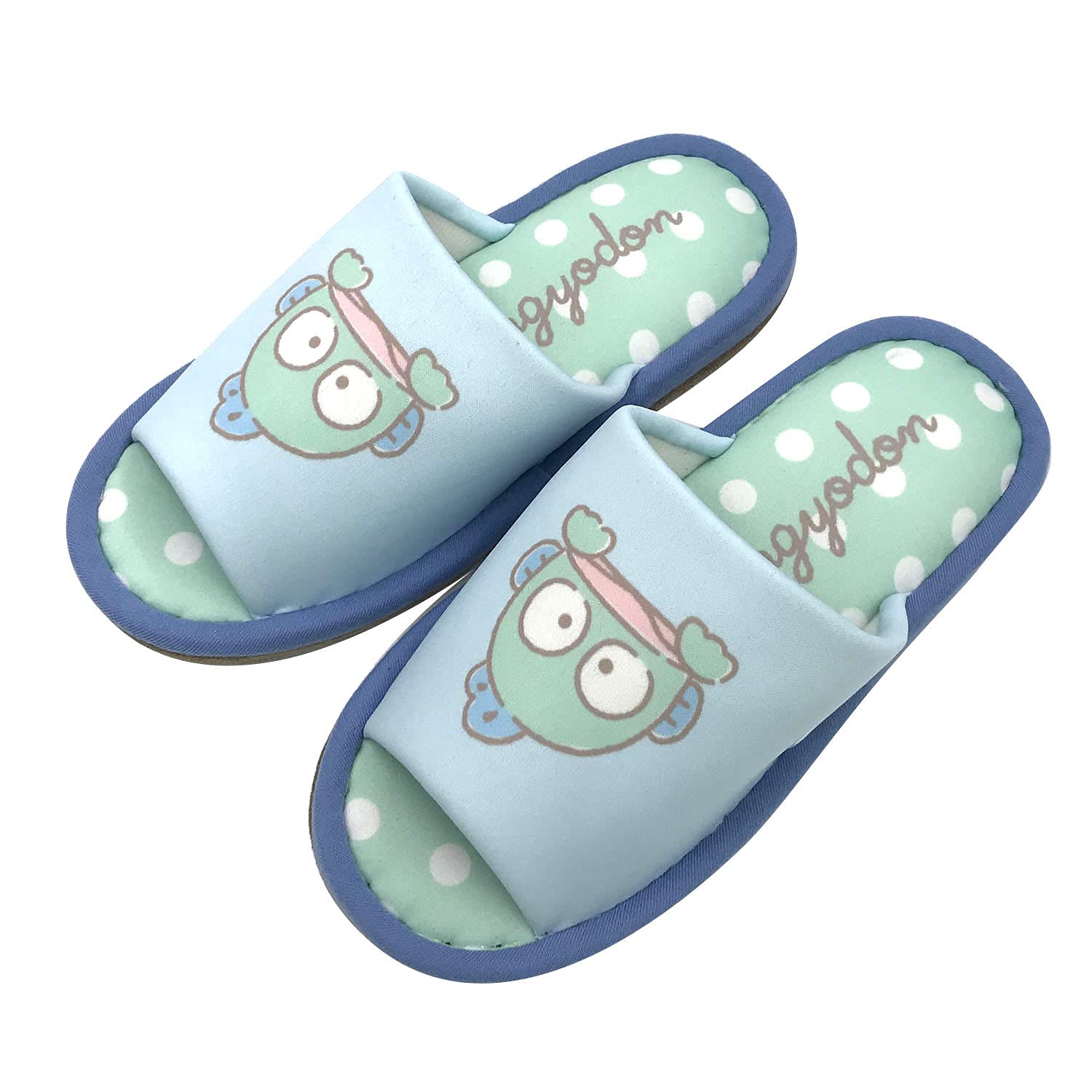 Nippon Slippers Sanrio Hangyodon Blue Soft Slippers 22-24 Cm- Japan Figure Store - #1 Bring To You The Best Japanese Goods