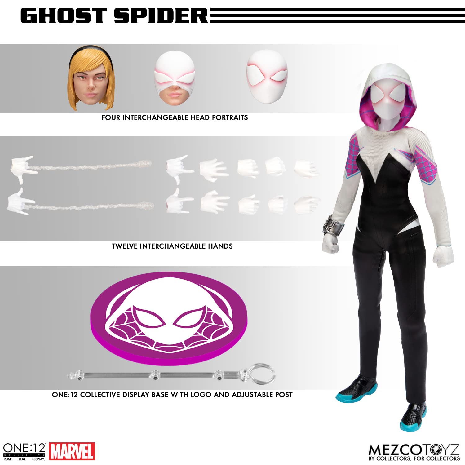 Mezco Toys One12 Collective Marvel Ghost Spider 1/12 Action Figure- Japan Figure Store - #1 Bring To You The Best Japanese Goods