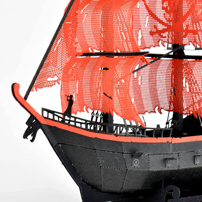 KAWADA Pn-148 Papernano Red Pirate Ship- Japan Figure Store - #1 Bring To You The Best Japanese Goods
