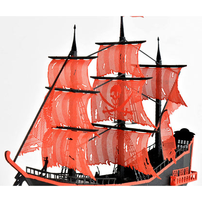 KAWADA Pn-148 Papernano Red Pirate Ship- Japan Figure Store - #1 Bring To You The Best Japanese Goods