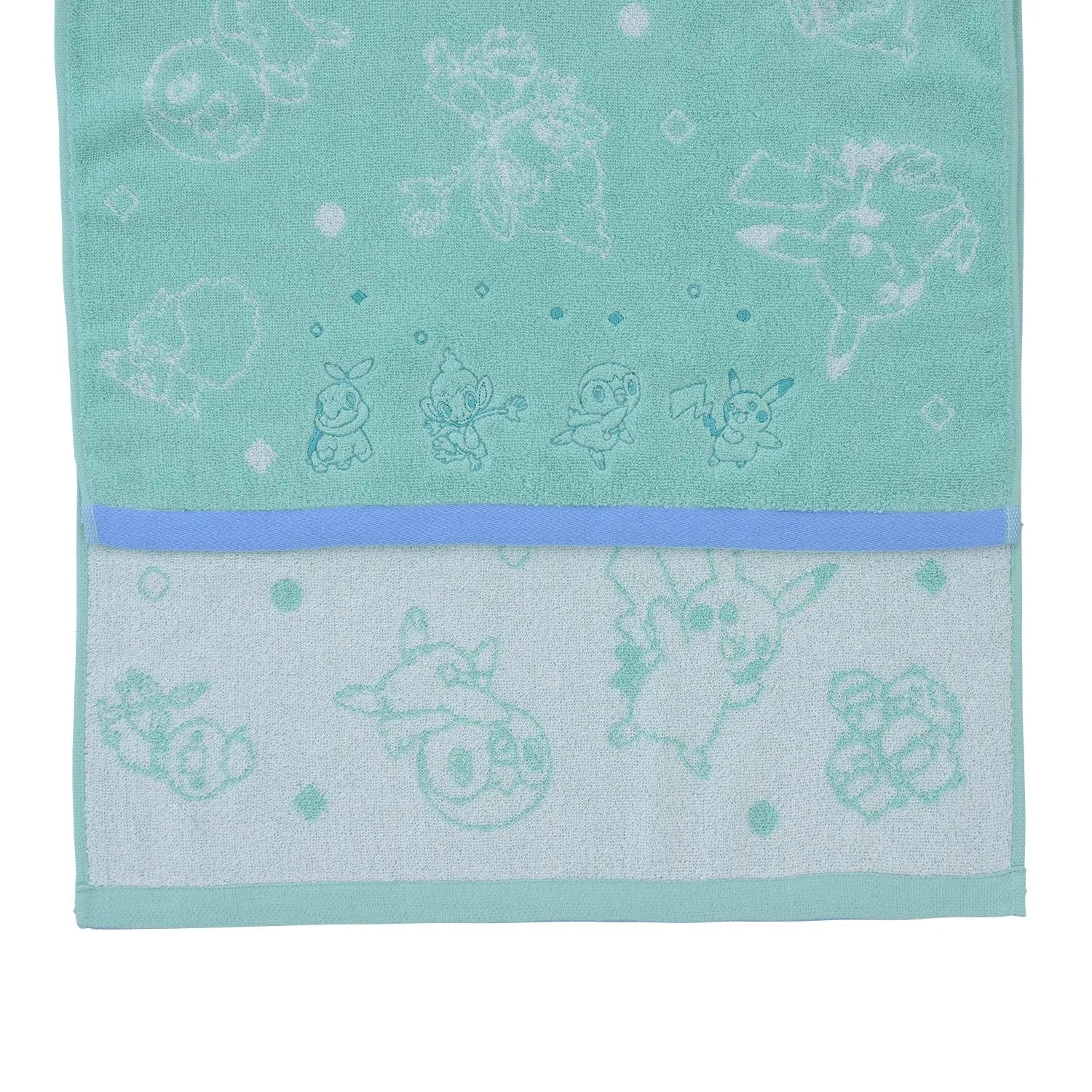 POKEMON CENTER ORIGINAL Mini Bath Towel Pikachu And Sinnoh Pokemon Green- Japan Figure Store - #1 Bring To You The Best Japanese Goods