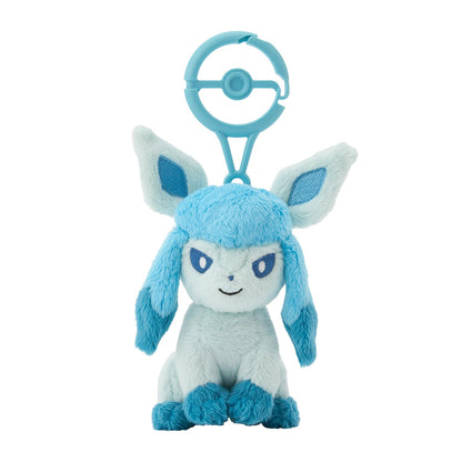 Pokemon Center Glaceon Plush Keychain with Carabiner - Japanese Exclusive- Japan Figure Store - #1 Bring To You The Best Japanese Goods