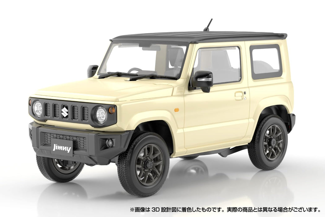 Aoshima Rakupla Snap Car 03-Ci JB64 Jimny 2018 Ivory Metallic Model Kit- Japan Figure Store - #1 Bring To You The Best Japanese Goods