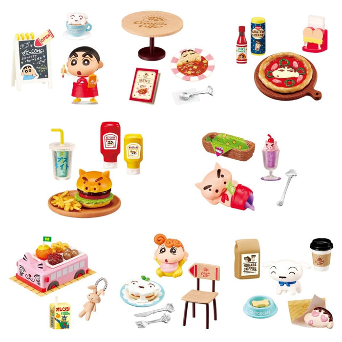 Re-Ment Crayon Shin-Chan Cafe Box Set 8 Types 8 Pieces H115 W70 D50mm