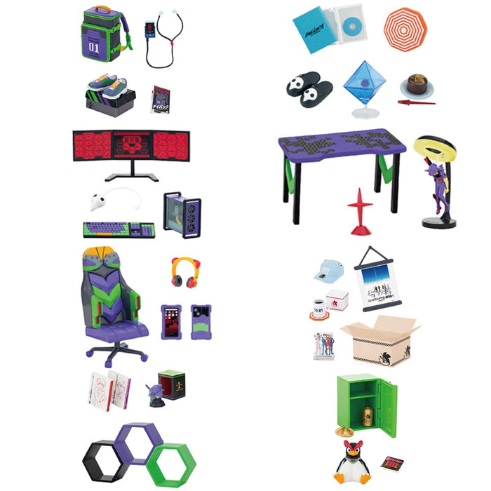 Re-Ment Evangelion Room Model Set 1Box PVC & ABS H115xW70xD60mm