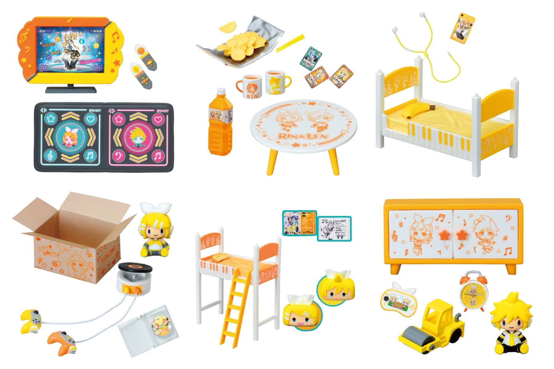 Re-Ment Hatsune Miku Series Rin Len Room PVC ABS Box 125x70x70mm