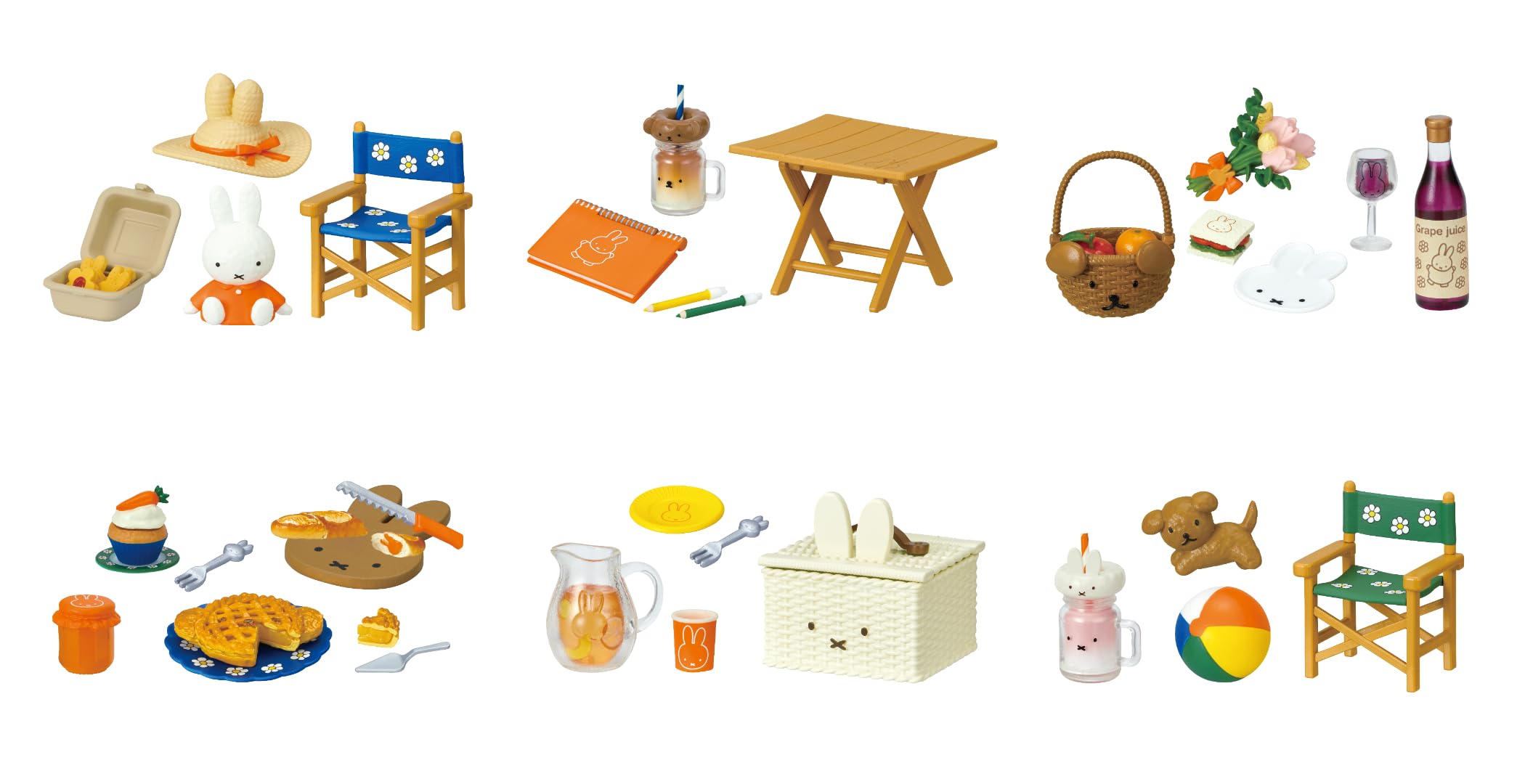 Re-Ment Miffy Picnic Box Approx H120 W145 D155mm Durable ATBC PVC ABS