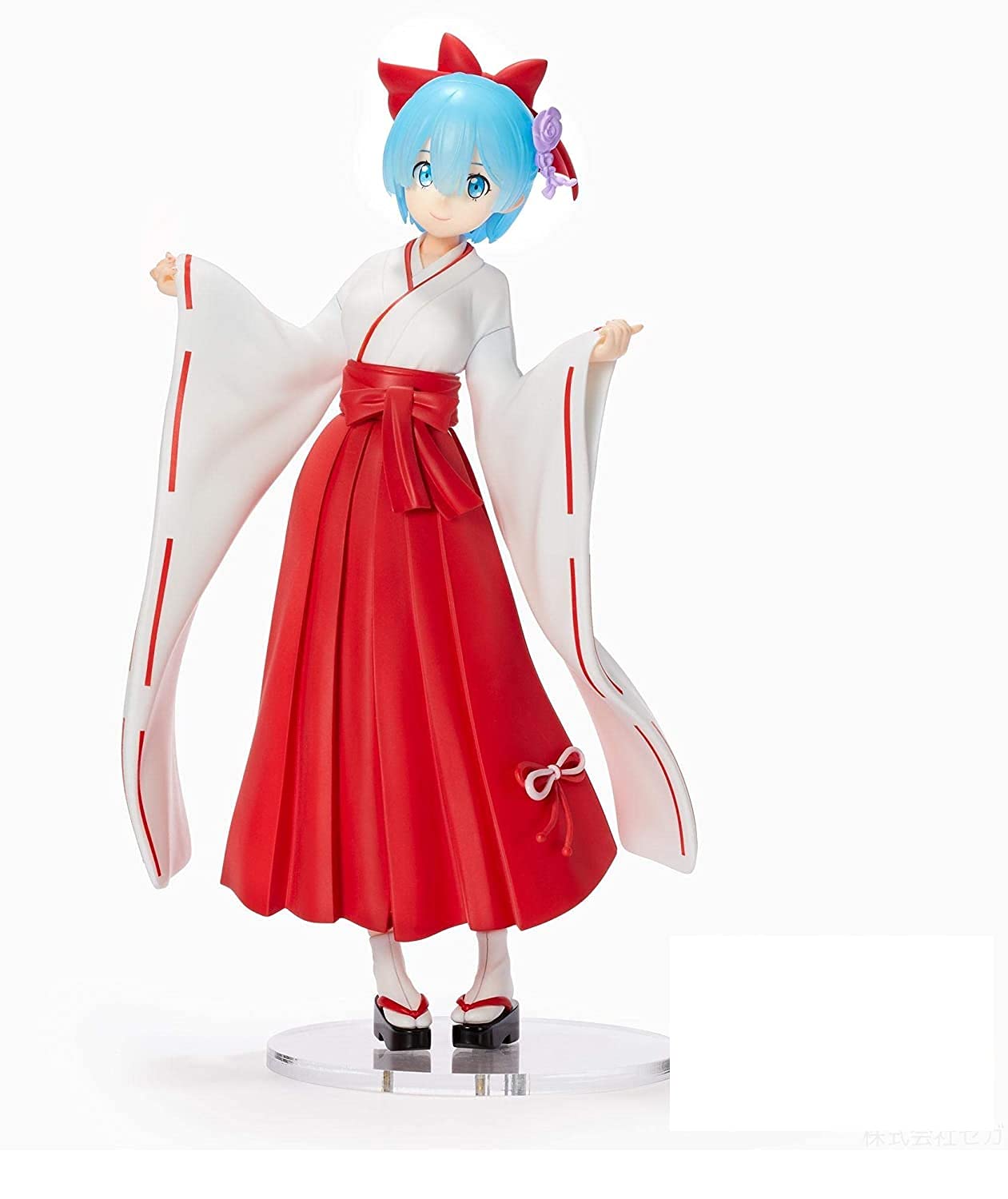 Sega ReZero Rem Shrine Maiden Style Figure - Anime Collectible Figurine