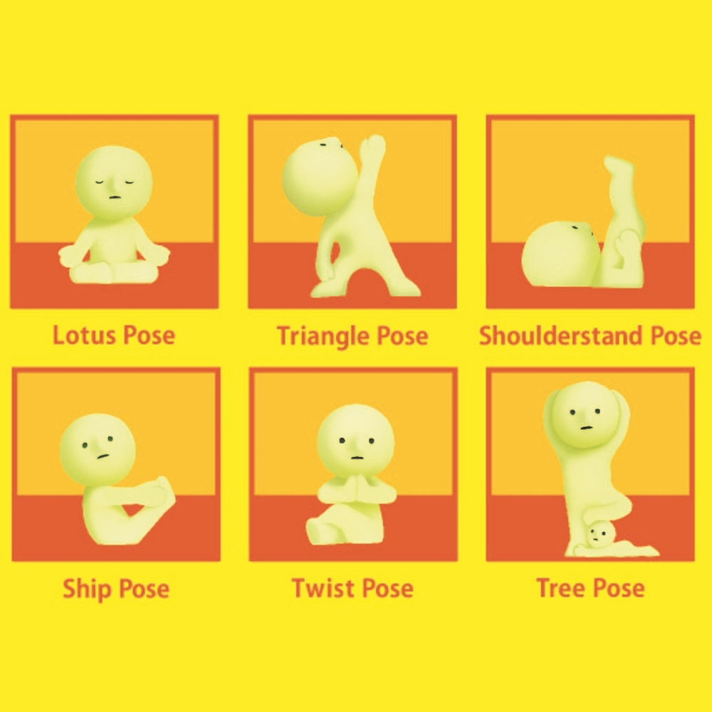 Smiski the Yoga Series Glow in the Dark Collectible Box 12pcs