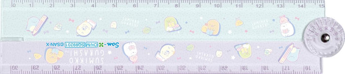 San-X Ch/M Folding Ruler Silver/Green - Portable 30cm Measurement Tool- Japan Figure Store - #1 Bring To You The Best Japanese Goods