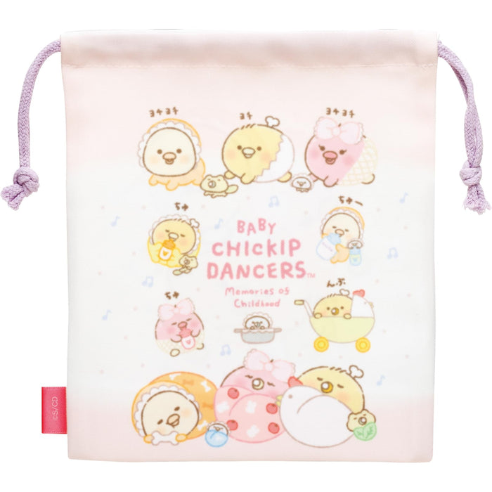San-X Chikip Dancers Baby Chikip Drawstring Bag with Gusset H210 x W180 x D70mm- Japan Figure Store - #1 Bring To You The Best Japanese Goods
