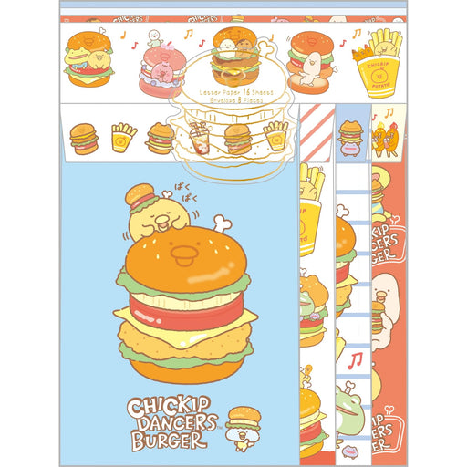 San-X Chikip Dancers Chikip Uma Uma Burger Letter Set LH80601 H19xW14.2xD1cm- Japan Figure Store - #1 Bring To You The Best Japanese Goods