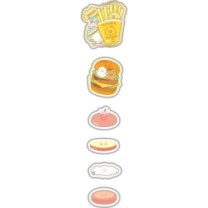 San-X Chikip Dancers Uma Uma Burger Sticker SE60902 17.5x9x0.1CM- Japan Figure Store - #1 Bring To You The Best Japanese Goods