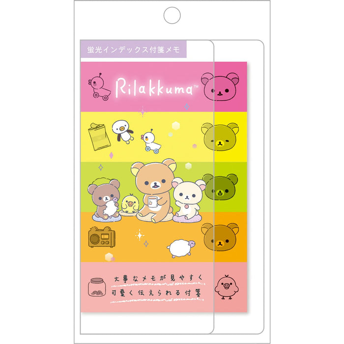 San-X Rilakkuma Fluorescent Index Sticky Notes MH17501 Stationery Set- Japan Figure Store - #1 Bring To You The Best Japanese Goods