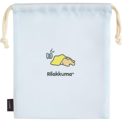 San-X Rilakkuma Gusseted Drawstring Bag Durable and Spacious Ca51701- Japan Figure Store - #1 Bring To You The Best Japanese Goods