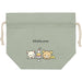San-X Rilakkuma Lunch Drawstring Bag CA49001 Durable Cotton Tote- Japan Figure Store - #1 Bring To You The Best Japanese Goods