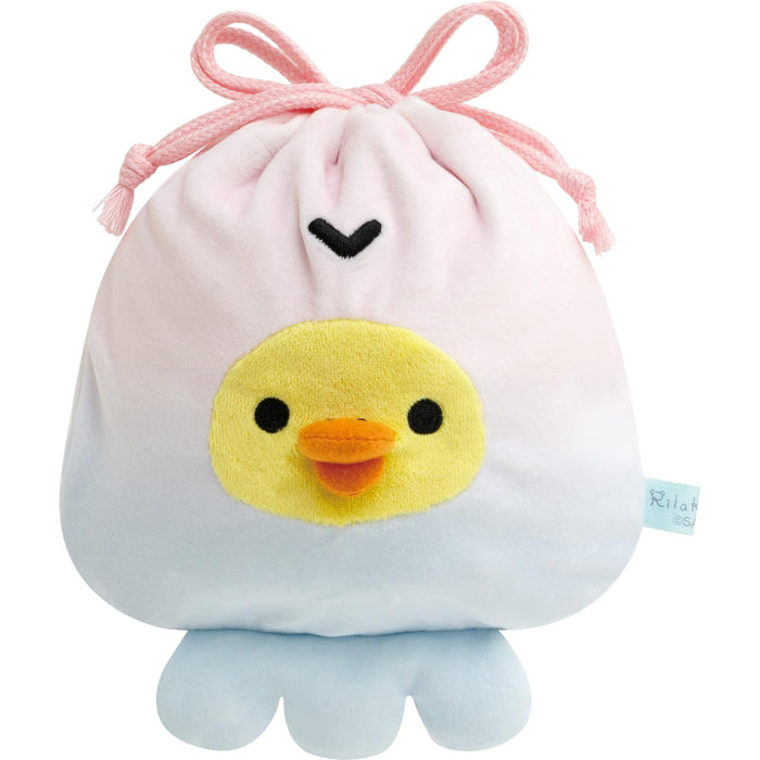 San-X Rilakkuma Kiiroitori Jellyfish Plush Drawstring Bag CA54502- Japan Figure Store - #1 Bring To You The Best Japanese Goods