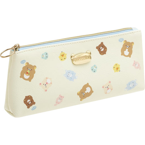 San-X Rilakkuma Everyone Is Full Pen Pouch H19 x W8 x D3 cm- Japan Figure Store - #1 Bring To You The Best Japanese Goods